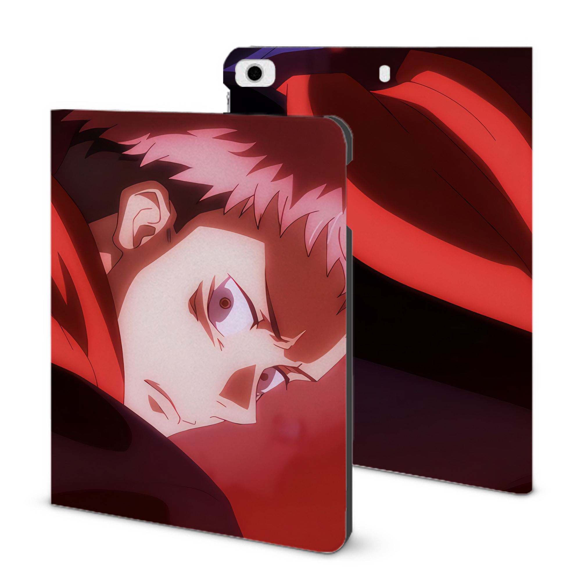 （画像用） 呪術廻戦 Jujutsu Kaisen IPad ケース ブック型 PUレザー TPU 耐衝撃 軽量 薄型 ペン収納なし 全面保護 IPad 各モデル対応